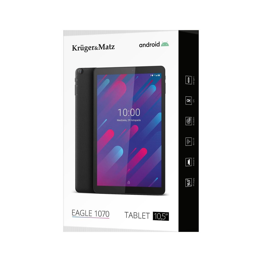 Kruger&Matz KM1070.1 цена и информация | Planšetiniai kompiuteriai | pigu.lt