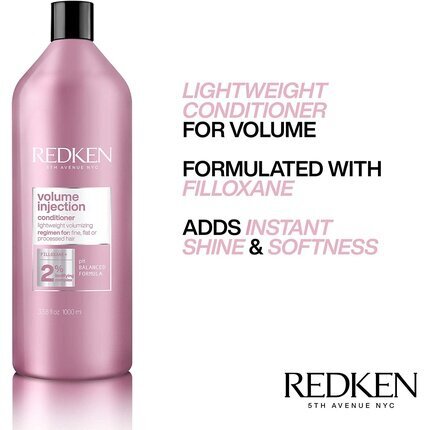 Apimties suteikiantis plaukų kondicionierius Redken Volume Injection 1000 ml kaina ir informacija | Balzamai, kondicionieriai | pigu.lt