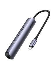 Adapteris Ugreen CM418, USB-C to 2x USB 3.0, HDMI, RJ45, USB-C kaina ir informacija | Adapteriai, USB šakotuvai | pigu.lt