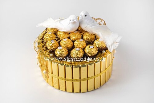 Самая красивая свадьба - букет из конфет Вкусные цветы, 1100 г цена и информация | Сладости | pigu.lt