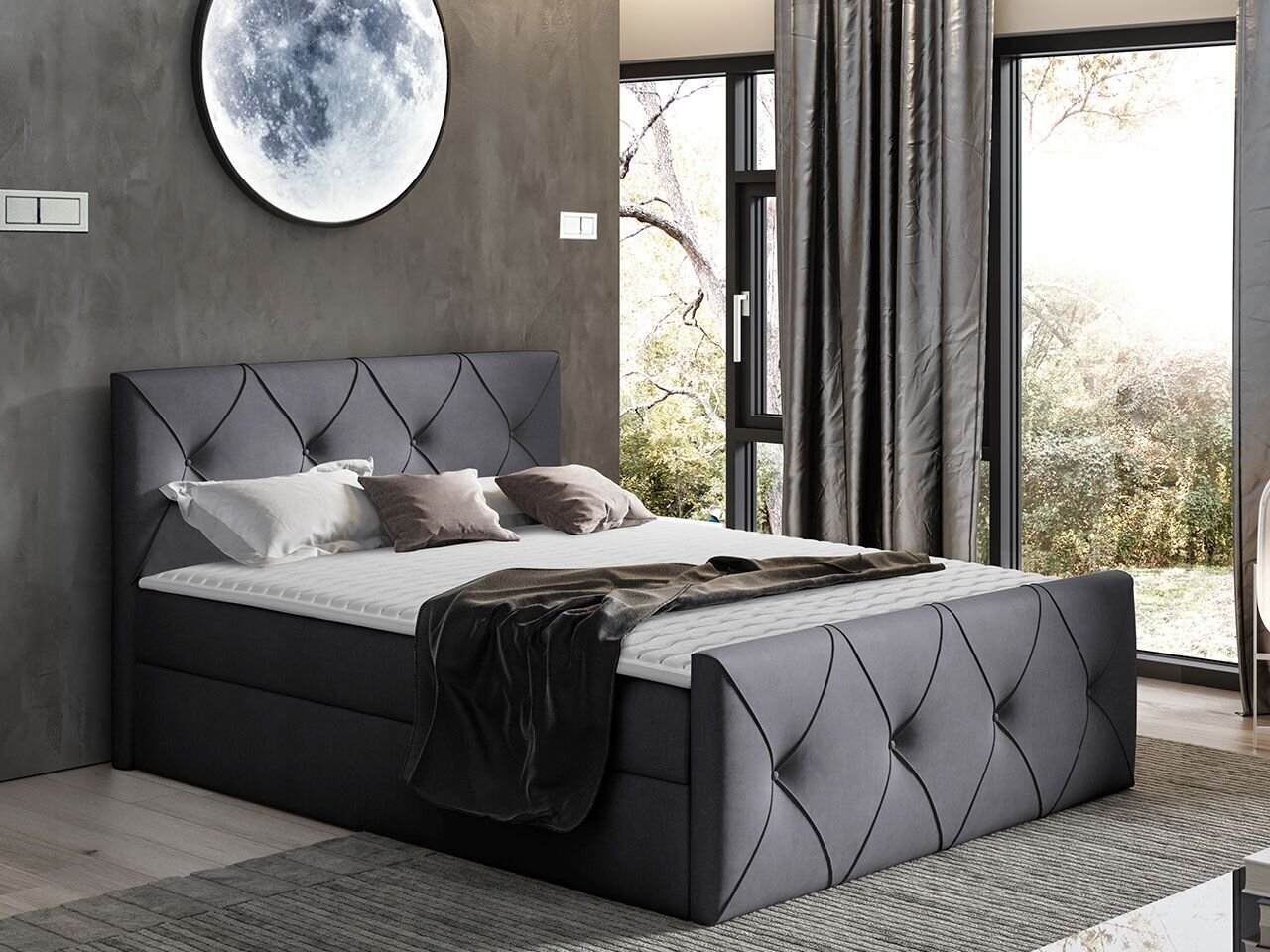 Kontinentinė lova Crystal Lux 180x200cm kaina ir informacija | Lovos | pigu.lt
