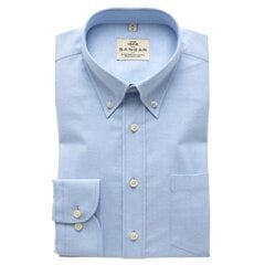 Vyriški marškiniai 19S013, mėlyni kaina ir informacija | Vyriški marškiniai | pigu.lt
