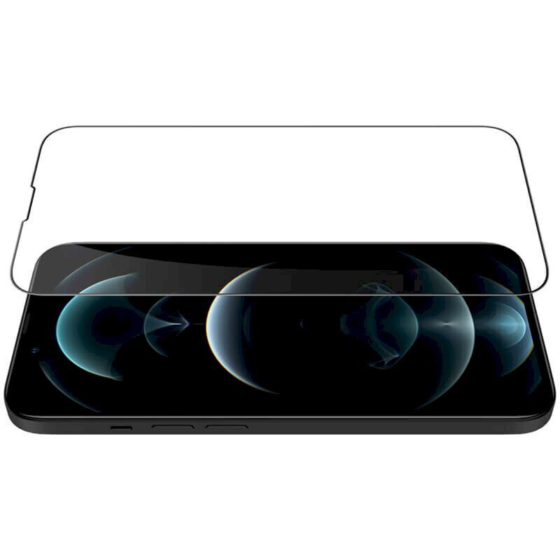 Apsauginis stiklas Nillkin CP+PRO Ultra Thin Full Coverage Tempered Glass with Frame 0,2 mm 9H, skirtas iPhone 13 Pro / iPhone 13 цена и информация | Apsauginės plėvelės telefonams | pigu.lt