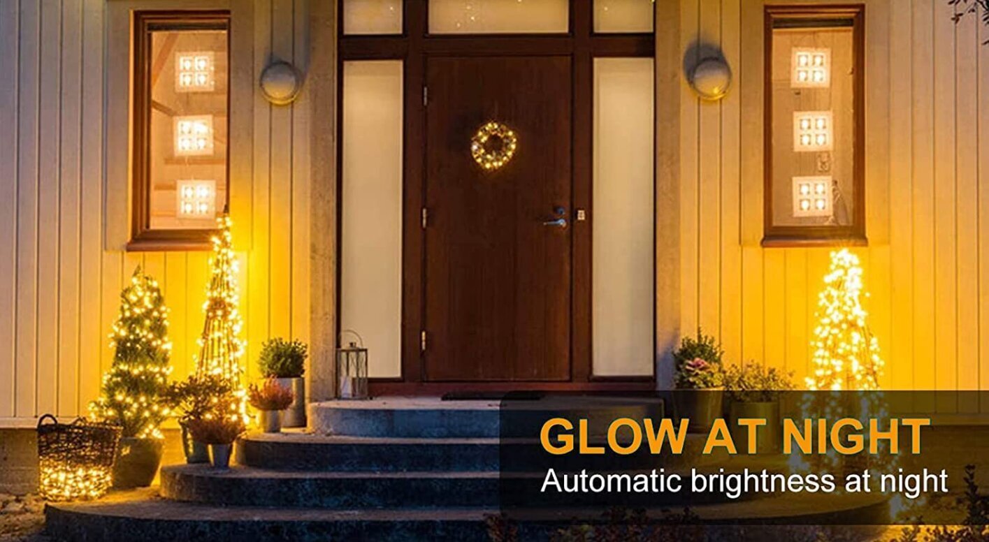 Kalėdinė girlianda su saulės baterija 200 LED, 22 m, šiltai balta цена и информация | Girliandos | pigu.lt