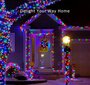 Kalėdinė girlianda su saulės baterija 200 LED, 22 m, šiltai balta kaina ir informacija | Girliandos | pigu.lt