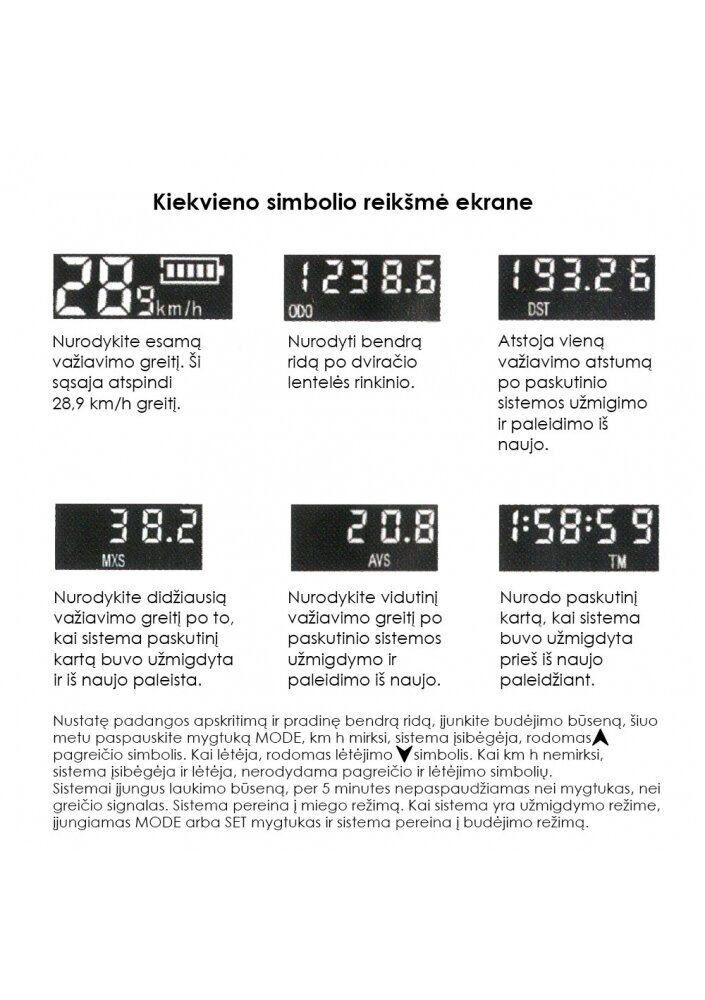 Prožektorius ir skambutis su spidometru dviračiui kaina ir informacija | Žibintai ir atšvaitai dviračiams | pigu.lt