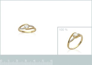 Позолоченное кольцо I-Style цена и информация | Кольца | pigu.lt