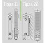 Henrad Premium K3 11VK radiatorius, 500x500, apatinis prijungimas kaina ir informacija | Radiatoriai, konvektoriai | pigu.lt