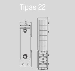 Henrad radiatorius Renorad K4 22K 550x500, renovacinis kaina ir informacija | Radiatoriai, konvektoriai | pigu.lt