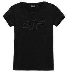 Marškinėliai moterims 4F NOSH4 TSD353, juodi kaina ir informacija | Marškinėliai moterims | pigu.lt