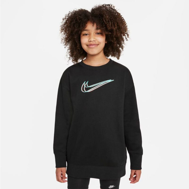 Megztinis mergaitėms Nike, juodas kaina ir informacija | Megztiniai, bluzonai, švarkai mergaitėms | pigu.lt