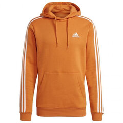 Джемпер мужской Adidas 3 Stripes Fleece Hoodie M H12188, оранжевый цена и информация | Мужские толстовки | pigu.lt