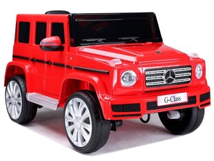 Vaikiškas vienvietis elektromobilis Mercedes G500 raudonas kaina ir informacija | Elektromobiliai vaikams | pigu.lt
