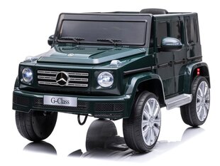 Vaikiškas vienvietis elektromobilis Mercedes G500 tamsiai žalias kaina ir informacija | Elektromobiliai vaikams | pigu.lt