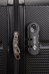 Средний чемодан | STL945 АБС - черный цена и информация | Чемоданы, дорожные сумки  | pigu.lt