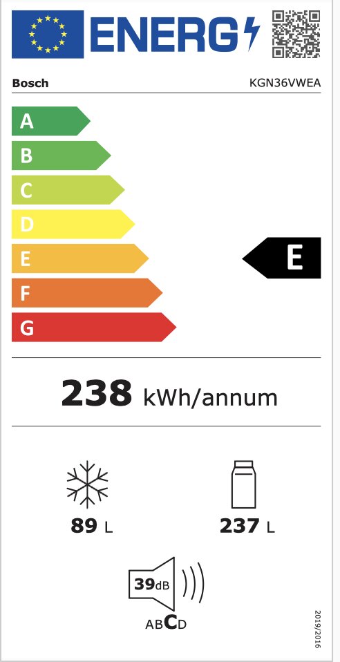 Bosch KGN36VWEA kaina ir informacija | Šaldytuvai | pigu.lt