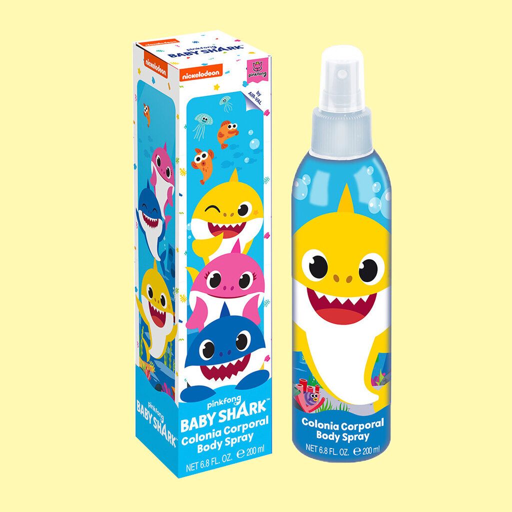 Kūno purškiklis Nickelodeon Pinkfong Baby Shark, 200 ml kaina ir informacija | Kosmetika vaikams ir mamoms | pigu.lt