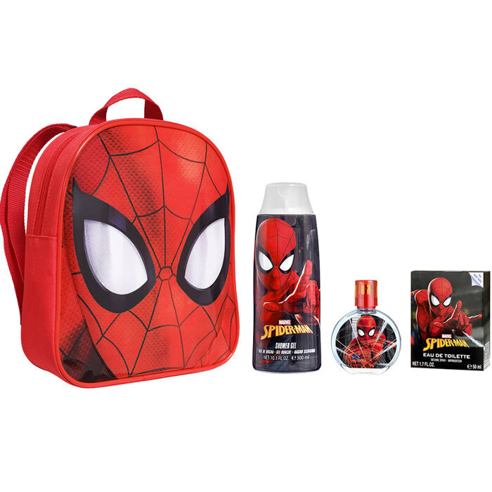 Rinkinys berniukams Spider-Man: kuprinė + EDT, 50 ml + dušo želė, 300 ml цена и информация | Kvepalai vaikams | pigu.lt