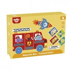 Magnetinė dėlionė "Transportas", 80 vnt. kaina ir informacija | Dėlionės (puzzle) | pigu.lt