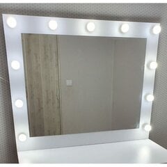 Зеркало для макияжа WHITE III 100x80 цена и информация | Зеркала | pigu.lt