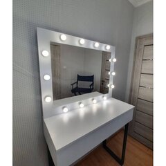 Зеркало для макияжа WHITE IV 100x80 цена и информация | Зеркала | pigu.lt