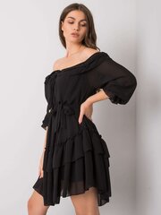 Och Bella Черное испанское платье с воланами цена и информация | Платья | pigu.lt