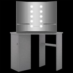 Kampinis kosmetinis staliukas su LED, 111x54x141,5 cm цена и информация | Туалетные столики | pigu.lt