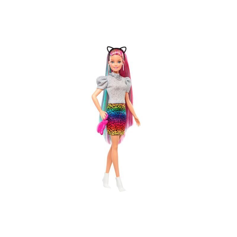 Lėlė Barbie vaivorykštės spalvų plaukais kaina ir informacija | Žaislai mergaitėms | pigu.lt