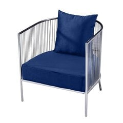 Fotelis DKD Home Decor, 66x69x70 cm, mėlynas kaina ir informacija | Svetainės foteliai | pigu.lt