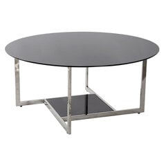 Šoninis stalas DKD Home Decor, Stiklas/Plienas, (100 x 100 x 45 cm) kaina ir informacija | Kavos staliukai | pigu.lt