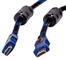 Kabelis HDMI - HDMI, 5m, 1.4 ver., Nylon kaina ir informacija | Kabeliai ir laidai | pigu.lt