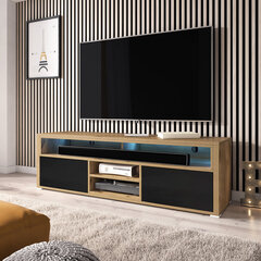 ТВ столик Selsey Laksa, черный/коричневый цена и информация | Тумбы под телевизор | pigu.lt