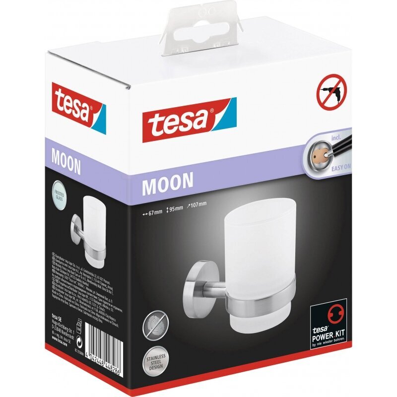 Stiklinis laikiklis Tesa Moon kaina ir informacija | Vonios kambario aksesuarai | pigu.lt