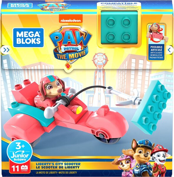 Konstruktorius Šunyčiai Patruliai Mega Bloks Paw Patrol Liberty'S Scooter,  Gyh94 kaina | pigu.lt