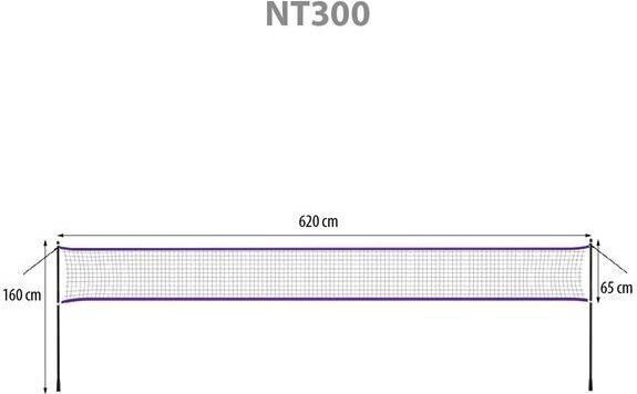 Badmintono tinklas Nils NT300, 620x160 cm цена и информация | Badmintonas | pigu.lt