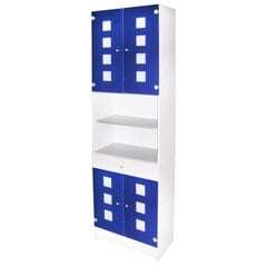 Универсальный напольный шкафчик F1000533, синий/белый цена и информация | Шкафчики для ванной | pigu.lt