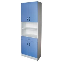 Универсальный напольный шкафчик F1001339, синий/белый цена и информация | Шкафчики для ванной | pigu.lt