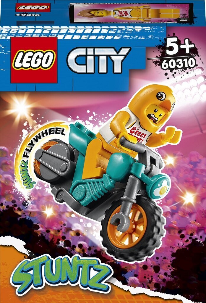 60310 LEGO® City Kaskadininkų motociklas viščiukas kaina ir informacija | Konstruktoriai ir kaladėlės | pigu.lt