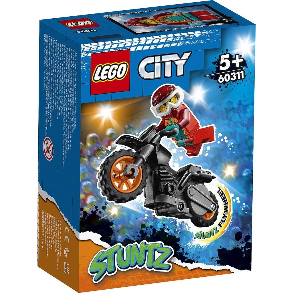 60311 LEGO® City Ugninis kaskadininkų motociklas kaina ir informacija | Konstruktoriai ir kaladėlės | pigu.lt