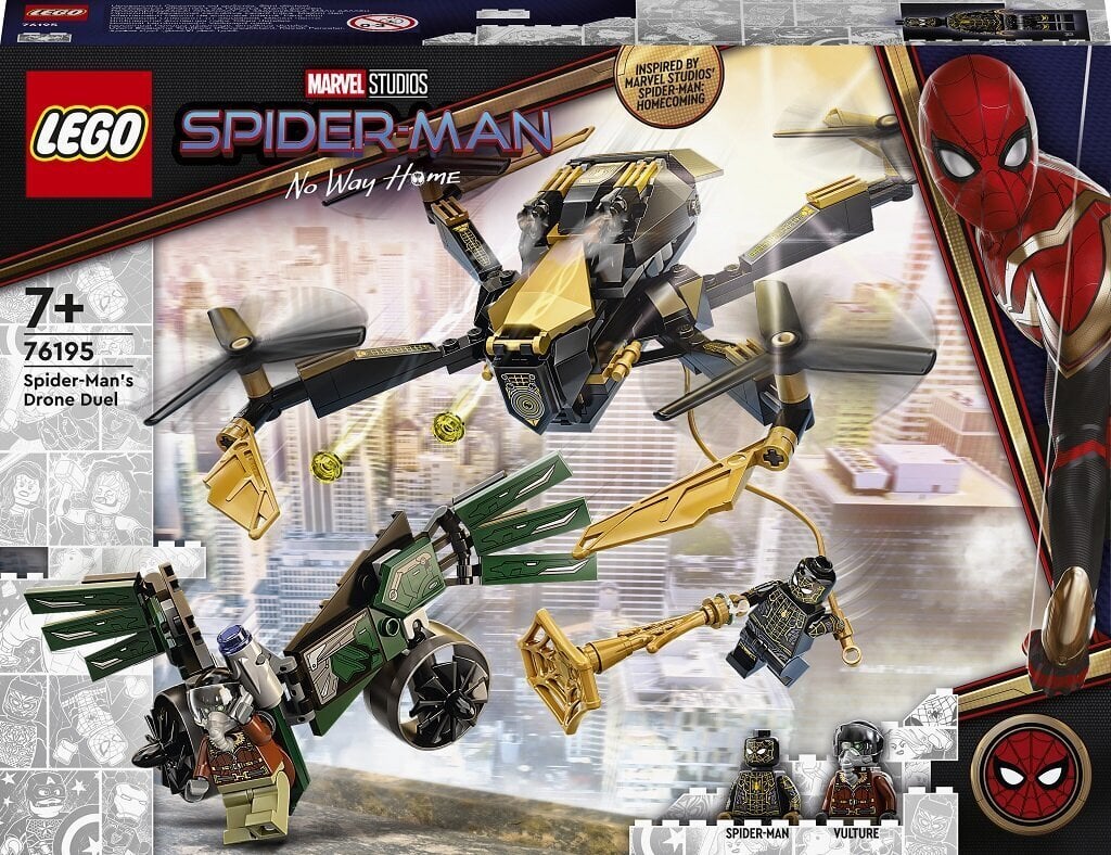 76195 LEGO® Super Heroes Žmogaus voro dronų dvikova цена и информация | Konstruktoriai ir kaladėlės | pigu.lt