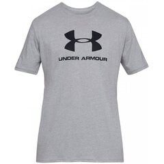 Vyriški marškinėliai Under Armour Sportstyle Logo SS 1329590 036, pilki kaina ir informacija | Vyriški marškinėliai | pigu.lt
