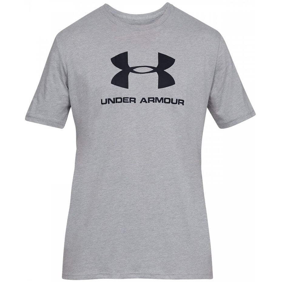 Vyriški marškinėliai Under Armour Sportstyle Logo SS 1329590 036, pilki kaina ir informacija | Vyriški marškinėliai | pigu.lt