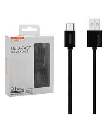 Кабель Somostel, Micro USB, 1,2 м, черный цена и информация | Кабели и провода | pigu.lt