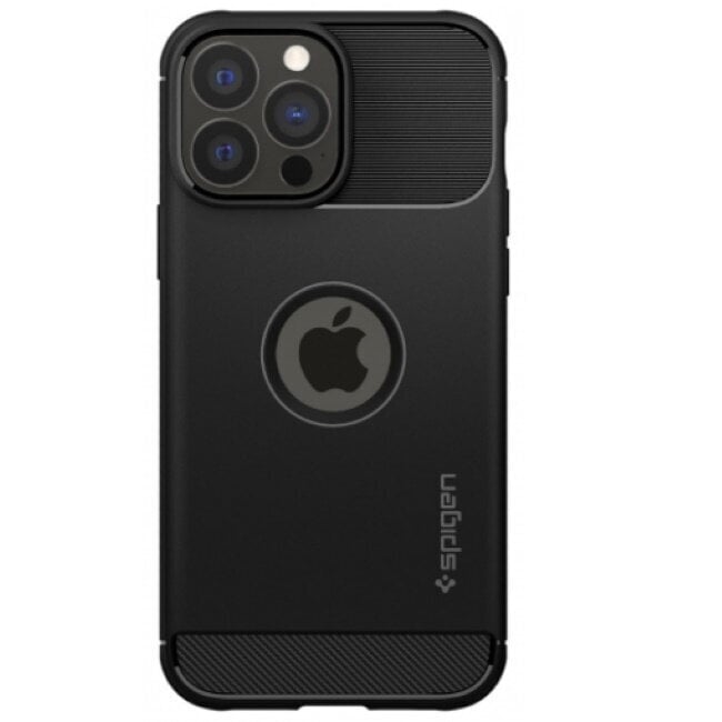 Spigen Rugged Armor case cover, skirtas iPhone 13, matinė juoda kaina ir informacija | Telefono dėklai | pigu.lt