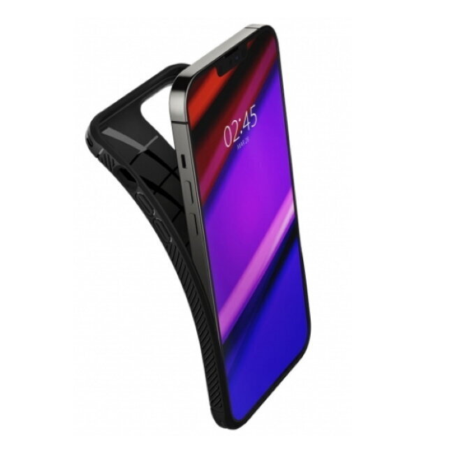 Spigen Rugged Armor case cover, skirtas iPhone 13 Pro Max, matinė juoda kaina ir informacija | Telefono dėklai | pigu.lt