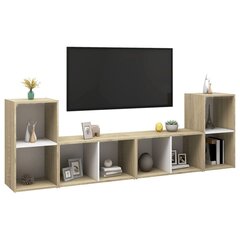 TV spintelės, 72 x 35 x 36,5 cm, 4 vnt цена и информация | Тумбы под телевизор | pigu.lt