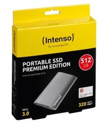 External SSD|INTENSO|512GB|USB 3.0|1,8&quot;|3823450 kaina ir informacija | Išoriniai kietieji diskai (SSD, HDD) | pigu.lt