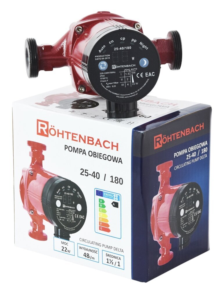 Siurblys cirkuliacinis elektroninis Ibo Rohtenbach 25-60/180 kaina ir informacija | Švaraus vandens siurbliai | pigu.lt