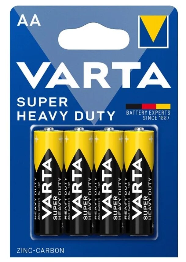 Baterijos Varta Superlife/Super Heavy Duty, AA (LR6), 4vnt. цена и информация | Elementai | pigu.lt