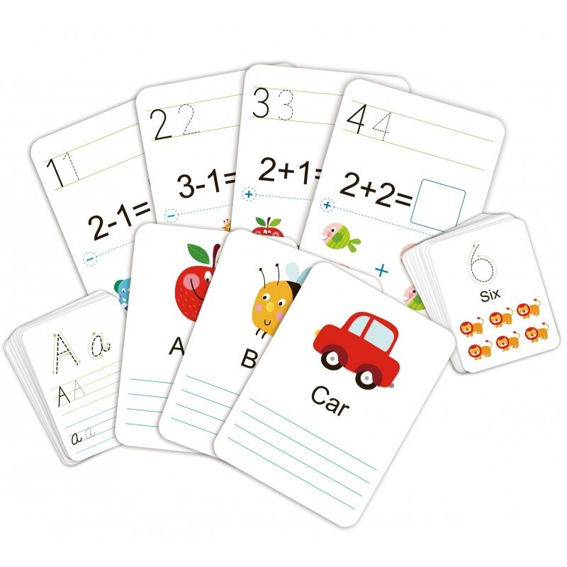 Edukacinės kortelės "Mokomės rašyti ir skaičiuoti" kaina ir informacija | Lavinamieji žaislai | pigu.lt